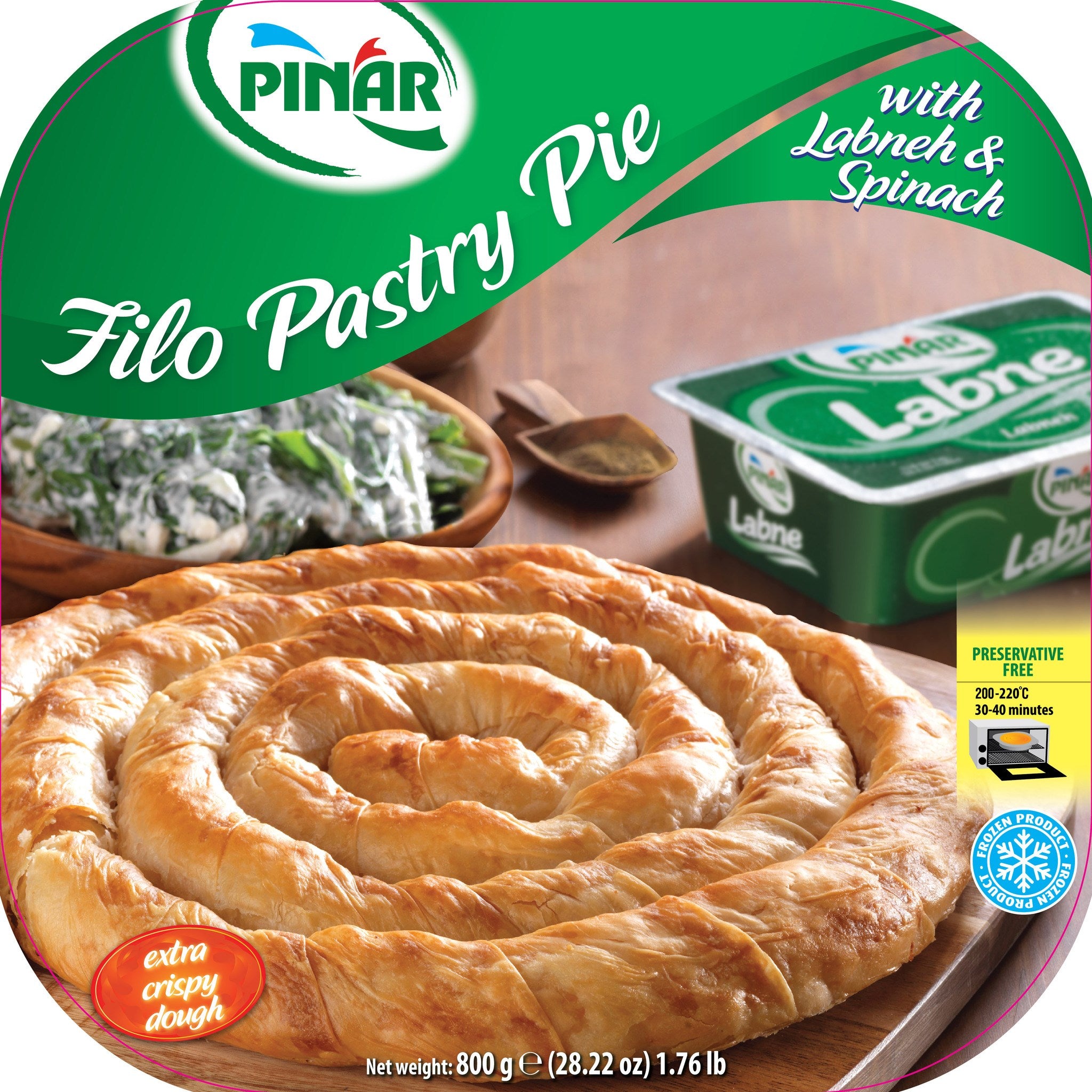 PASTRY PIE W/LABNE& SPINACH 800 GR