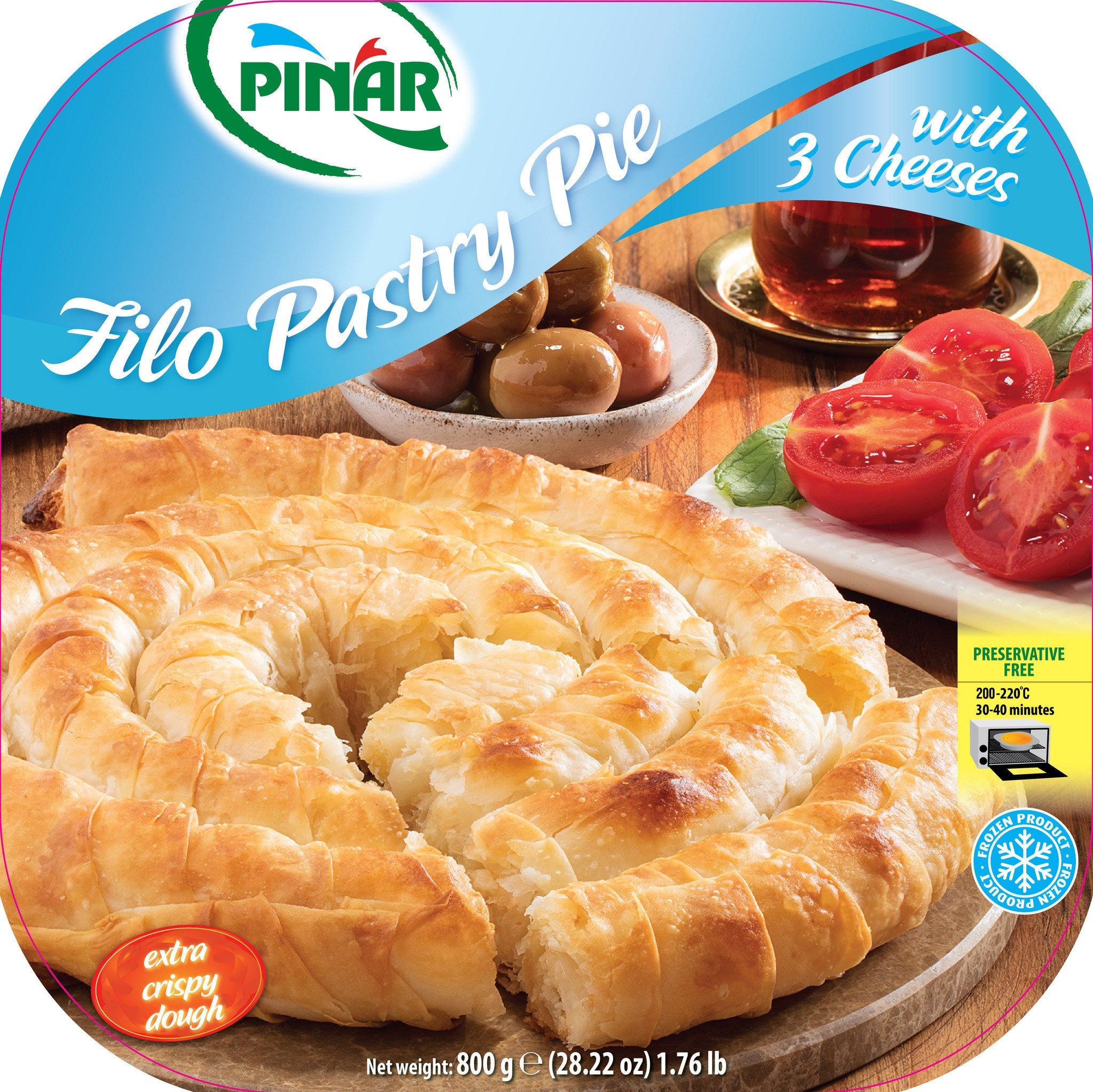 PASTRY PIE W/THREE CHEESES 800 GR