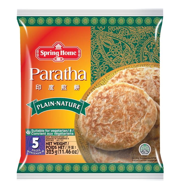 SPRING HOME FROZEN ROTI PARATHA PLAIN 5 PACK 24/325 G