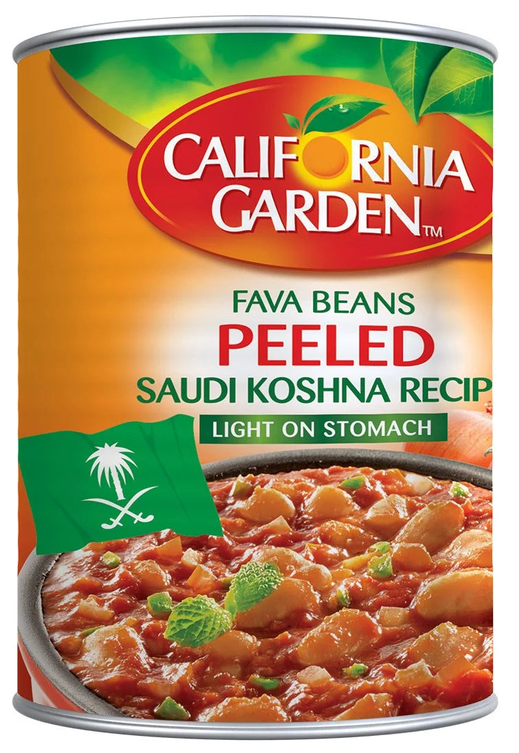 Fava Beans- Peeled Saudi Recipe "CALIFORNIA GARDEN" 16 oz